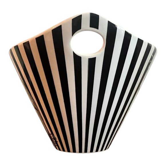 Disney Nightmare Before Christmas Jack Skellington Striped Ceramic Ramen Bowl Wi - Picture 4 of 10